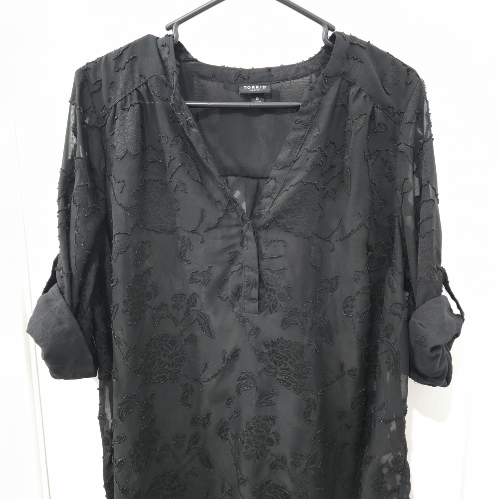Torrid Black Floral Women's Top
